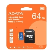 کارت حافظه‌ microSDXC ای دیتا مدل UHS-I U1 ظرفیت 64GB (100MB/s)