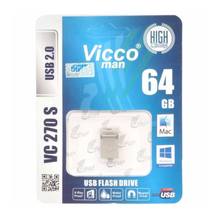 فلش مموری ویکو من مدل VC270 S ظرفیت 64GB- نقره‌ای