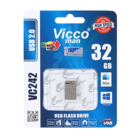 فلش مموری ویکو من مدل VC242 S ظرفیت 32GB- نقره‌ای