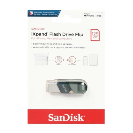 فلش مموری سن دیسک مدل iXPand Flip ظرفیت 128GB