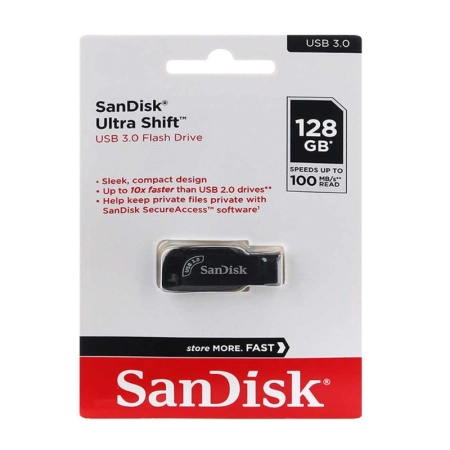 فلش مموری سن دیسک مدل ULTRA SHIFT ظرفیت 128GB- مشکی