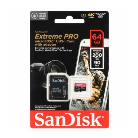 کارت حافظه‌ microSDXC سن دیسک مدل EXTREME PRO ظرفیت 64GB