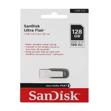 فلش مموری سن دیسک مدل ULTRA FLAIR ظرفیت 128GB- سازگار ارقام