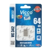 فلش مموری ویکو من مدل VC342 S ظرفیت 64GB- نقره‌ای