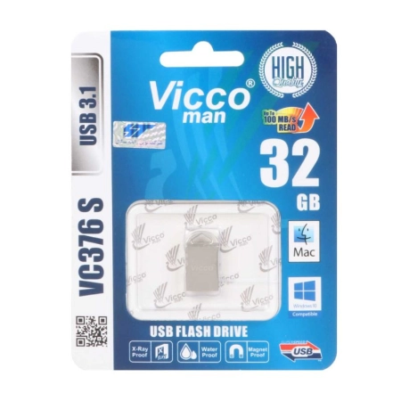 فلش مموری ویکو من مدل VC376 S ظرفیت 32GB- نقره‌ای