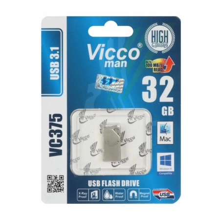 فلش مموری ویکو من مدل VC375 S ظرفیت 32GB- نقره‌ای