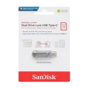 فلش مموری سن دیسک مدل ULTRA DUAL DRIVE LUXE ظرفیت 32GB- نقره‌ای