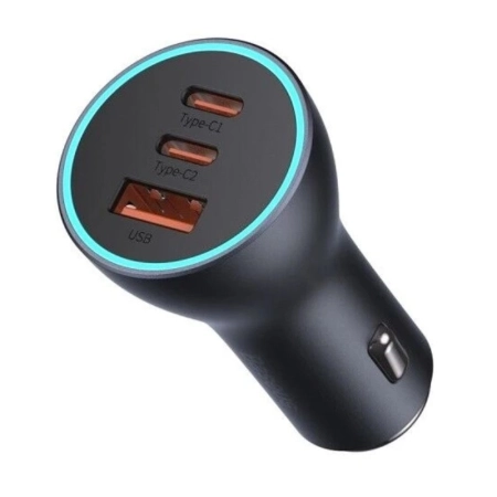 شارژر فندکی بیسوس مدل CGJP010013 65W - خاکستری