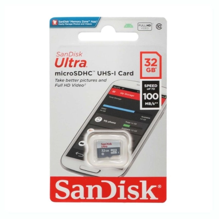 کارت حافظه‌ microSDHC سن دیسک مدل ULTRA (100MB/s) ظرفیت 32GB