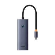 هاب 6 پورت بیسوس مدل Docking Station B00052807813-01 - خاکستری تیره