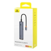هاب 6 پورت بیسوس مدل UltraJoy Series - خاکستری تیره 4