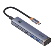 هاب 6 پورت بیسوس مدل UltraJoy Series - خاکستری تیره 1