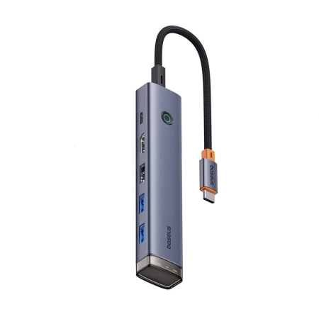 هاب 6 پورت بیسوس مدل AIR Series B00052802811-02 - خاکستری تیره