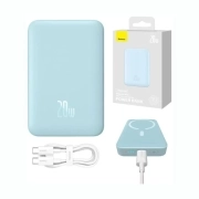 پاوربانک مگنتی بیسوس مدل PPCX110103 ظرفیت 10000mAh و توان 20W - آبی