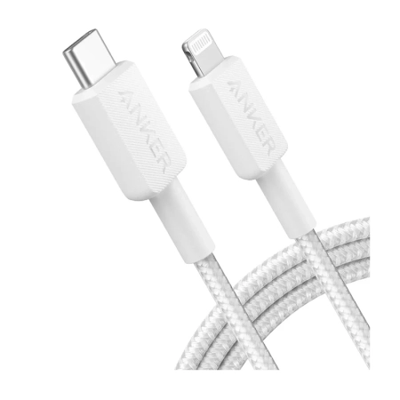 کابل شارژ سریع USB-C به لایتنینگ انکر POWER LINE مدل A81b6h21 - سفید