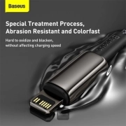 کابل شارژ سریع USB-C به لایتنینگ بیسوس مدل Tungsten Gold CATLWJ-A01 طول 2 متر - مشکی 2