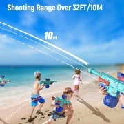 تفنگ آبپاش Electric Water Gun Dual Mode Master M416 650ml – آبی کمرنگ