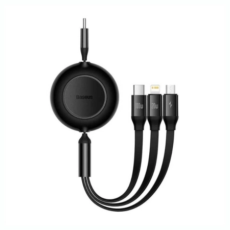 کابل شارژ چندکاره بیسوس مدل Bright Mirror ll CAMJ010201 - مشکی