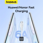 کابل شارژ سریع USB-A به USB-C بیسوس مدل Pudding P10355703221-B1 طول 1.2m - سفید 1
