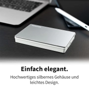 هارد اکسترنال توشیبا مدل Canvio Flex USB Type C ظرفیت 1 ترابایت -نقره‌ای