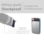 هارد اکسترنال HDD سیلیکون پاور مدل Armor A65 ظرفیت 1TB – سفید خاکستری