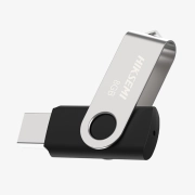 فلش مموری هایک سمی مدل Rotary M200S U3 ظرفیت 128GB – مشکی نقره‌ای 1