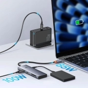هاب USB-C هفت پورت بیسوس مدل B00052803811-00 - خاکستری 1