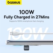 کابل شارژ سریع USB-A به USB-C بیسوس مدل Pudding P10355703221-B1 طول 1.2m - سفید 2