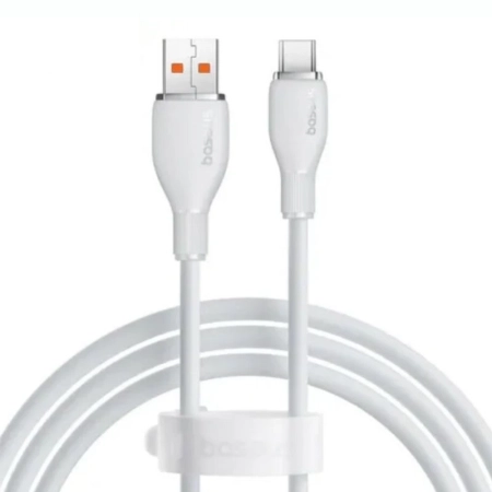 کابل شارژ سریع USB-A به USB-C بیسوس مدل Pudding P10355703221-B1 طول 1.2m - سفید