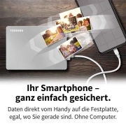 هارد اکسترنال توشیبا مدل Canvio Flex USB Type C ظرفیت 1 ترابایت -نقره‌ای