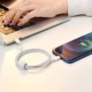 کابل شارژ USB-C به لایتنینگ بیسوس مدل CATLYS-C02 طول 2m - سفید 4