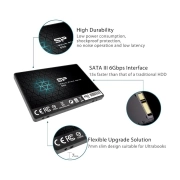 هارد SSD اینترنال سیلیکون پاور مدل Slim S55ظرفیت 480 گیگابایت - مشکی