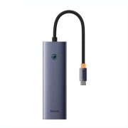 هاب USB-C شش پورت بیسوس مدل B00052807813-00 - خاکستری 2