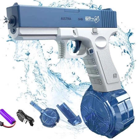 تفنگ آبپاش شیائومی مدل Glock Electric Water Gun 434ml+58ml – آبی