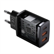 شارژر دیواری بیسوس مدل Compact 2U+C CCXJ-E01 EU 30W - مشکی 1