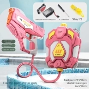 تفنگ آبپاش شیائومی مدل Electric Combat Water Gun 1350ml – صورتی