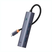 هاب USB-C چهار پورت بیسوس مدل B0005280A813-03 - خاکستری