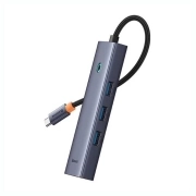هاب USB-C شش پورت بیسوس مدل B00052807813-00 - خاکستری