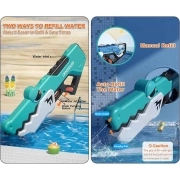 تفنگ آبپاش شیائومی Crocodile kids Electric Water Gun 650ml بزرگ - سبزآبی