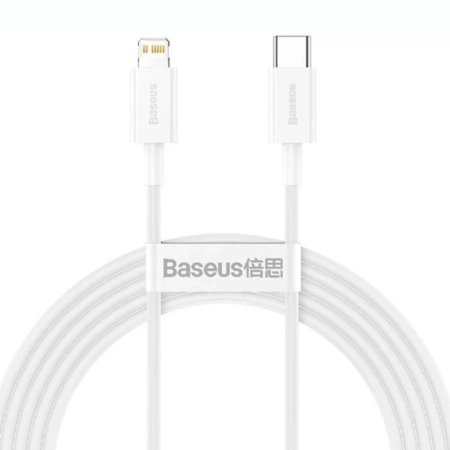 کابل شارژ USB-C به لایتنینگ بیسوس مدل CATLYS-02 طول 2m - سفید