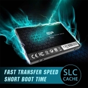 هارد SSD اینترنال سیلیکون پاور مدل Slim S55ظرفیت 120 گیگابایت - مشکی