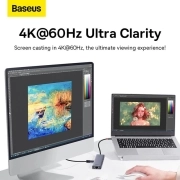 هاب USB-C هفت پورت بیسوس مدل B00052805813-00 - خاکستری 3