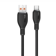کابل شارژ سریع USB-A به USB-C بیسوس مدل Pudding P10355703111-B1 طول 1.2m - مشکی 1