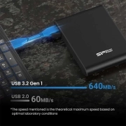 هارد اکسترنال سیلیکون پاور مدل Armor A80 ظرفیت 1TB - مشکی