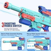 تفنگ آبپاش Electric Water Gun Dual Mode Master M416 650ml – آبی کمرنگ