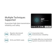 هارد SSD اینترنال سیلیکون پاور مدل Slim S55ظرفیت 480 گیگابایت - مشکی