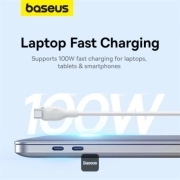 کابل شارژ سریع USB-C به USB-C بیسوس مدل Pudding P10355702221-B1 طول 1.2m - سفید 3