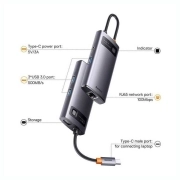 هاب USB-C چهار پورت بیسوس مدل WKWG070113 - خاکستری 1