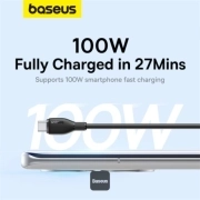 کابل شارژ سریع USB-A به USB-C بیسوس مدل Pudding P10355703111-B1 طول 1.2m - مشکی