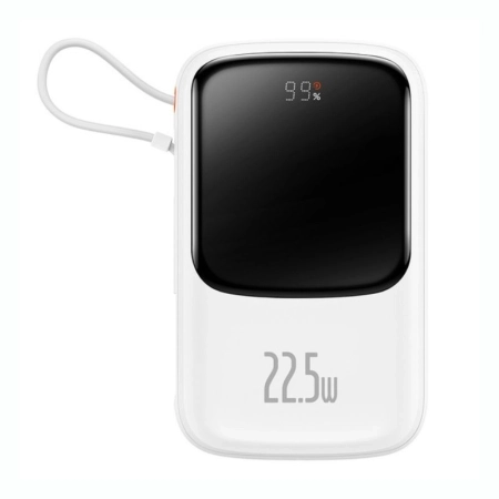 پاوربانک بیسوس مدل Qpow PRO PPQD060102 ظرفیت 10000mAh و توان 22.5W - سفید